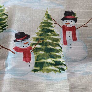 St. Nicholas Square Snowmen Woven Napkins - Set of 4
